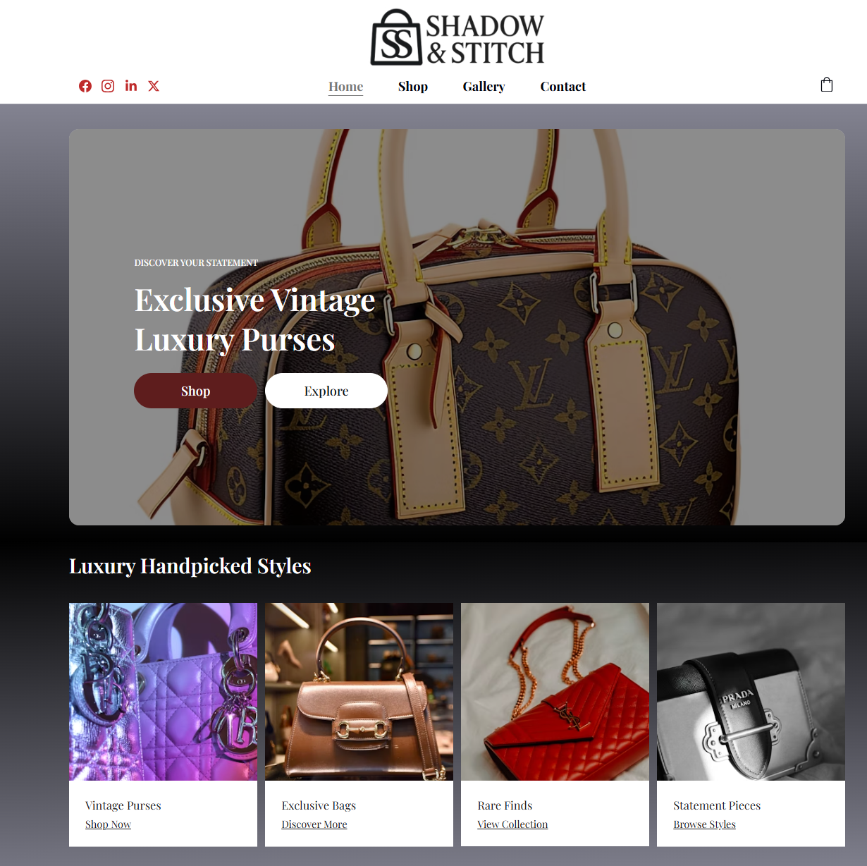 Shadow & Stitch Homepage