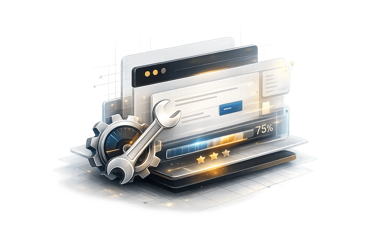 Website repair and optimization icon